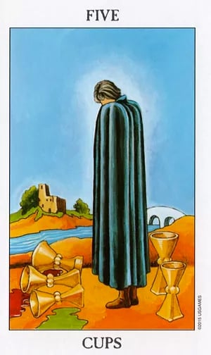 Five of Cups as Situation Tarot Card Meaning Sibyl Tarot