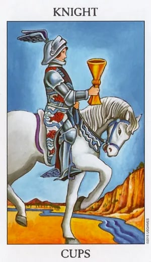 Knight of Cups as a Man Tarot Card Meaning Sibyl Tarot
