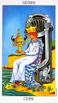 Queen of Cups as Love Advice Tarot Card Meaning Sibyl Tarot