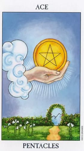 Ace of Pentacles as Love Advice Tarot Card Meaning Sibyl Tarot
