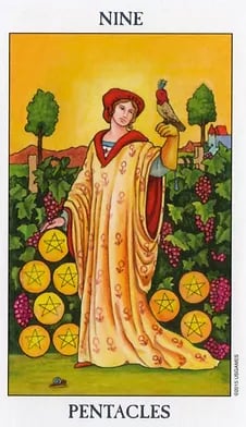 Nine of Pentacles as Career Advice Tarot Card Meaning Sibyl Tarot